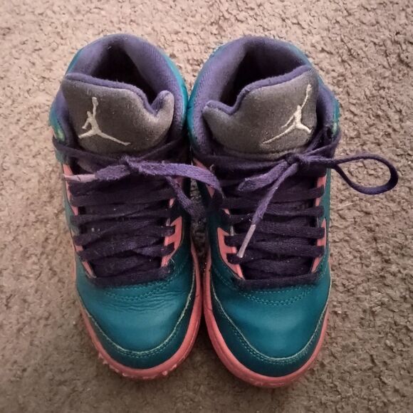 Air Jordan Retro 5 'Tropical' [440893-307] Toddlers Size 12c Sneakers PRE-OWNED - Picture 2 of 6